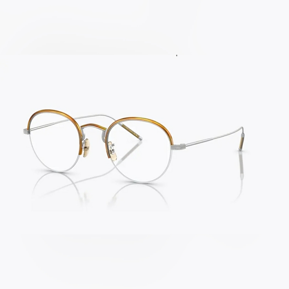 Oliver Peoples 0OV1290T TK 6 5036 Silver/Amber Tortoise Round Unisex Eyeglasses